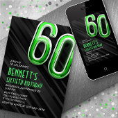 Moderne Mens 60e anniversaire Invitation