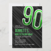 Moderne Mens 90e anniversaire Invitation (Devant)