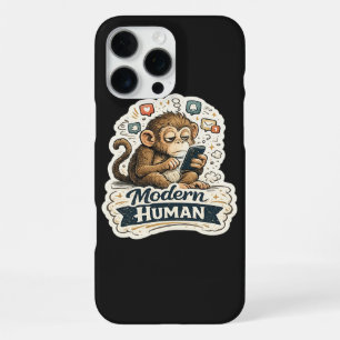 Moderne Mens Funny Monkey Smartphone Sociale Media iPhone 16 Pro Max Hoesje