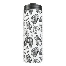 Moderne menselijke anatomie biologie Schets aangep Thermosbeker