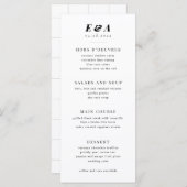 Moderne menu Berichten voor zwart en wit met meerd (Voorkant / Achterkant)