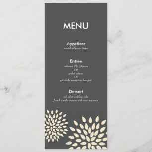 Moderne Menu Kaart // Posh bloemblaadjes // Vanill