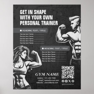 Moderne Menus voor Persoonlijke Fitness Trainers P Poster