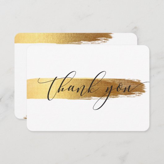 MODERNE MERCI luxe calligraphie or brosse (Devant / Derrière)