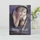 Moderne Merry & Bright Holiday Deux Cartes photos (Debout devant)