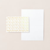 Moderne Merry Christmas Calligrafie Gouden Rand Folie Kaarten (Display)