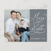 Moderne, Merry- en Bright Family-fotokaart Briefkaart (Voorkant)