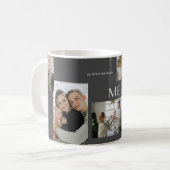 Moderne Merry Typografie Eenvoudige 5 Foto Koffiemok (Voorkant links)