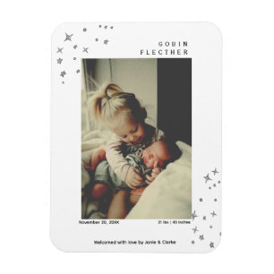 Moderne met de hand getekende ster Doodle foto Magneet