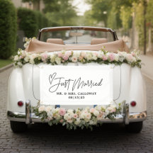 Moderne met hart alleen gehuwde autobanner