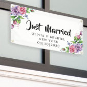 Moderne 'Met Hart Getrouwd' Auto Banner (Buitenkant Gebouw)