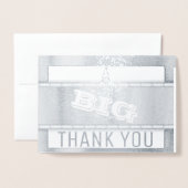 Moderne Metaal Textuur Dank U Folie Kaarten (Voorkant met envelop)