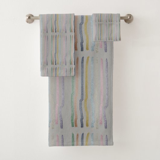 Moderne metaalstrips bad handdoek (Insitu)