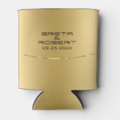 Moderne metalen blik goudstaal blikjeskoeler (Voorkant)