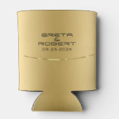 Moderne metalen blik goudstaal blikjeskoeler (Achterkant)