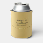 Moderne metalen blik goudstaal blikjeskoeler (Blikje Achterkant)