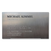 Moderne metalen blik magnetisch visitekaartje (Voorkant)