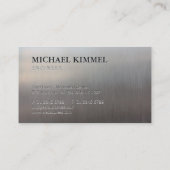 Moderne metalen blik visitekaartje (Achterkant)