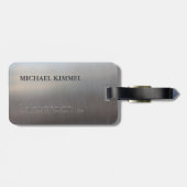 Moderne metalen blikmonogram bagagelabel (Achterkant horizontaal)