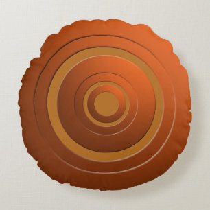 Moderne metalen cirkels Oranje met elke kleur Rond Kussen