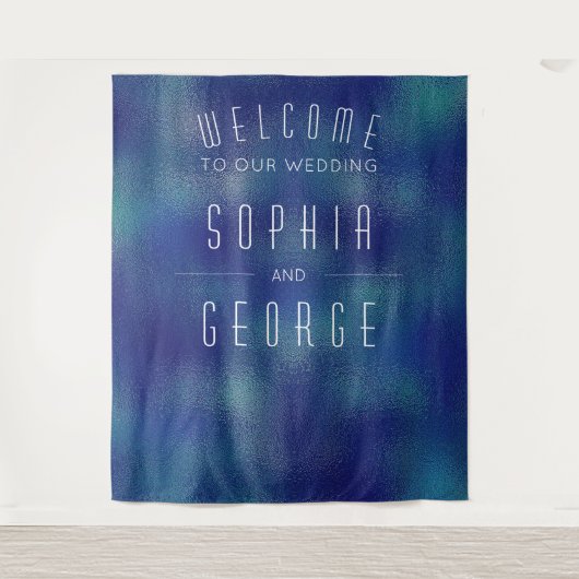 Moderne Metalen Folie Bruiloft Decoratie Achtergro Wandkleed (Voorkant)