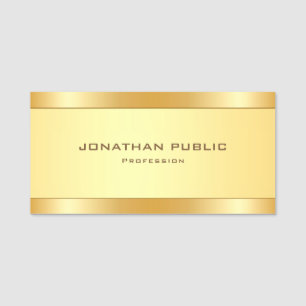 Moderne, metalen look Gold Professional Naamplaatje