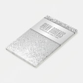 Moderne metalen luxe rugleuning post-it® notes (Schuin)