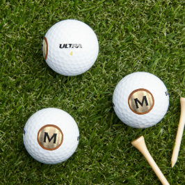 Moderne metalen monogram in penseelvorm golfballen