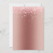 Moderne metalen Roos Gold Glitter Quinceanera Kaart (Achterkant)