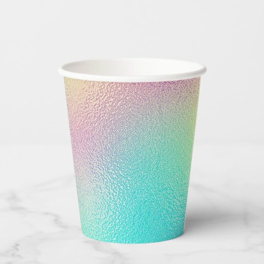 Moderne Metalfolie Bruiloft Bridal Shower Papier C Papieren Bekers (Achterkant)