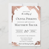 Moderne Metallic bruiloft uitnodiging (Voorkant)