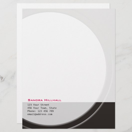 Moderne Metallic Geometrische elke Tekst en Kleur Custom Briefhoofd (Voorkant / Achterkant)