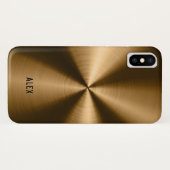 Moderne Metallic Koper Bruin Roestvrij Staal Kijk Case-Mate iPhone Case (Achterkant (horizontaal))
