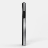 Moderne Metallic zilvergrijs roestvrij staal look Case-Mate iPhone Case (Achterkant/rechts)