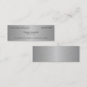 Moderne metallische textuur afdrukken mini visitekaartje (Voorkant / Achterkant)