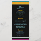 Moderne Mexicaanse bloemen bruiloft Menu (Voorkant)