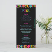 Moderne Mexicaanse bruiloft Menu (Staand voorkant)