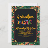 Moderne Mexicaanse Fiesta Graduation Party Kaart (Voorkant)