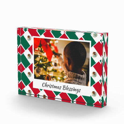 Moderne MEXICO FLAG-kerstkeepomwille Fotoblokken (Rechts)