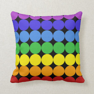 Moderne Mid-Century mod pop kussen regenboog