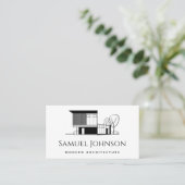 Moderne Midcentury Residential Building Architect Visitekaartje (Staand voorkant)