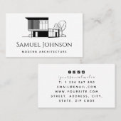 Moderne Midcentury Residential Building Architect Visitekaartje (Voorkant / Achterkant)