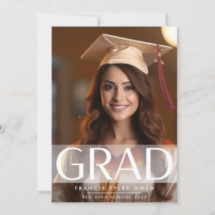 Moderne middelbare school in Stripe AFSTUDEERDER Aankondiging