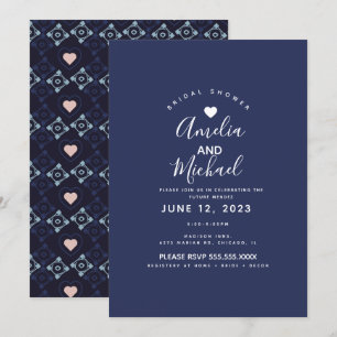 Moderne Middellandse Zee Bridal Romantic Tegel mar Kaart