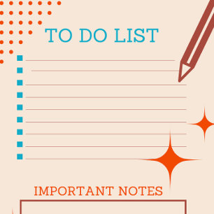 Moderne Midden-eeuwse retro to do list Post-it® Notes