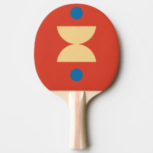 Moderne middenbalans Geometrische kleurenblok Tafeltennisbatje