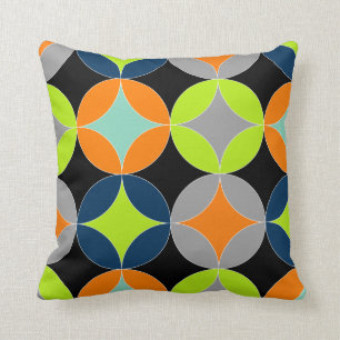 Moderne middencirkels geometrisch patroon kussen