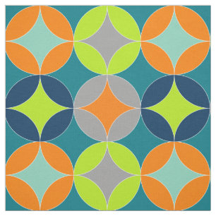 Moderne middencirkels geometrisch patroon stof