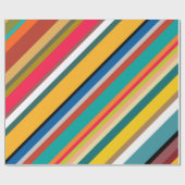 Moderne middeneeuwse strips cadeaupapier (Vlak)