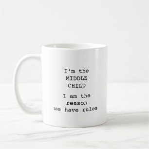 Moderne middenkind grappige typografie gepersonali koffiemok